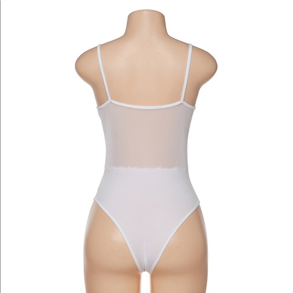 ‼️LAST ONE‼️white mesh bone bodysuit - Picture 5 of 6